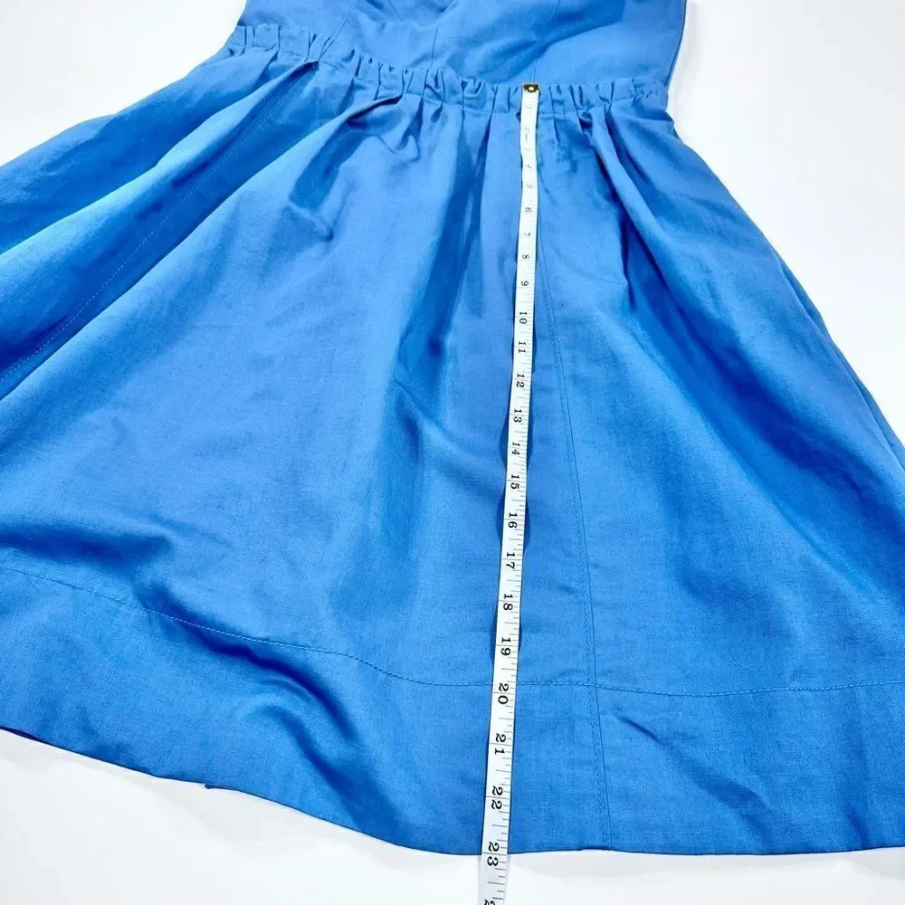 Marc by Marc Jacobs Kline pleased periwinkle blue strapless full skirt dress 10